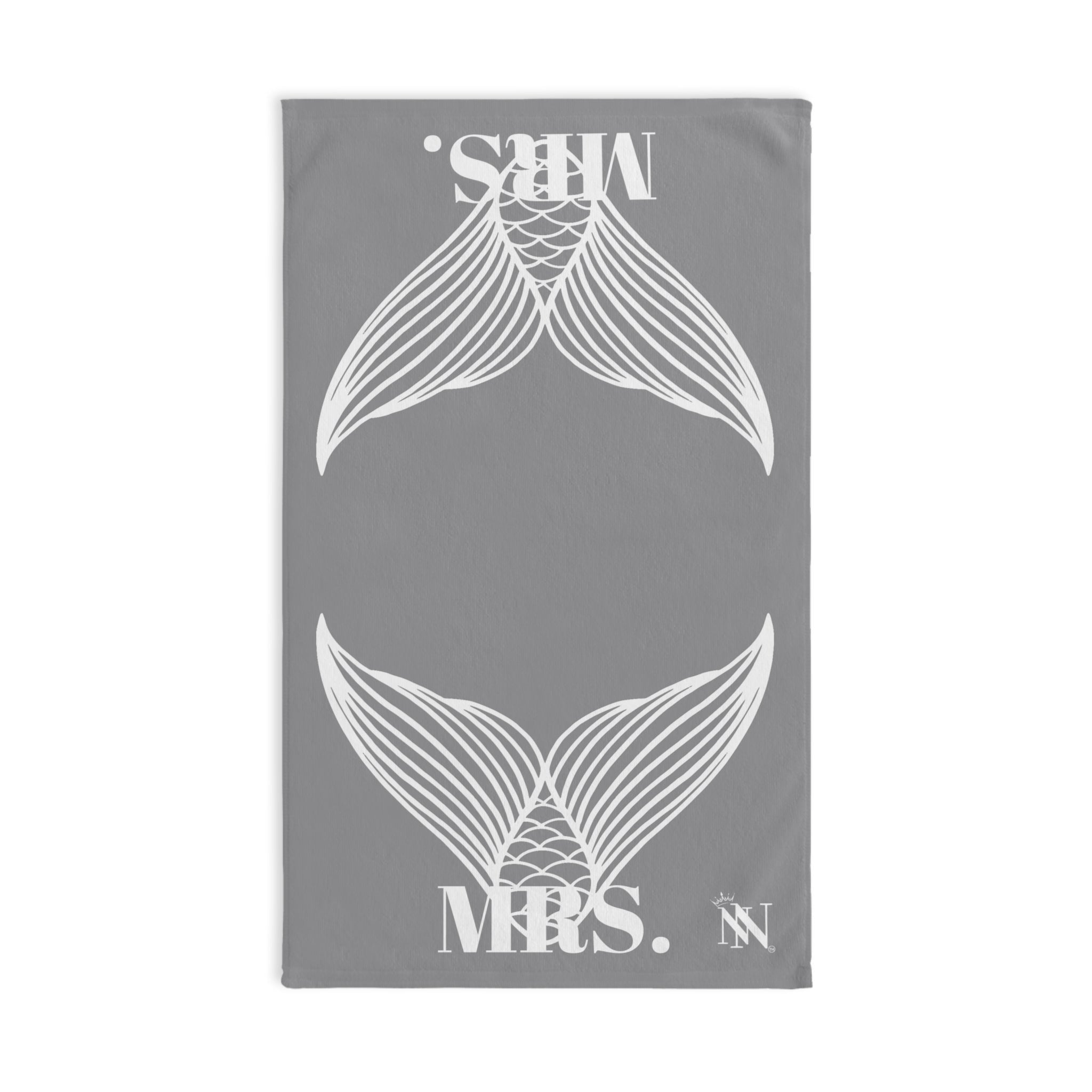 Mrs. Mrs. Mermaid Shareable Sides Grey Cum Towel