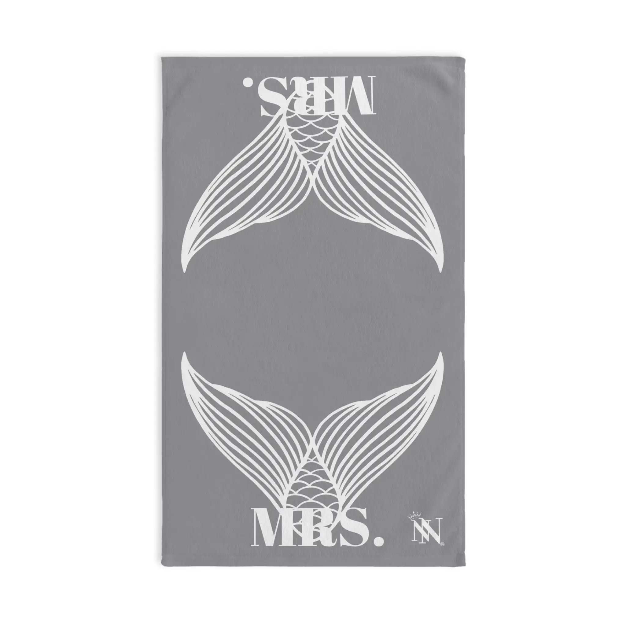 Mrs. Mrs. Mermaid Shareable Sides Grey Cum Towel