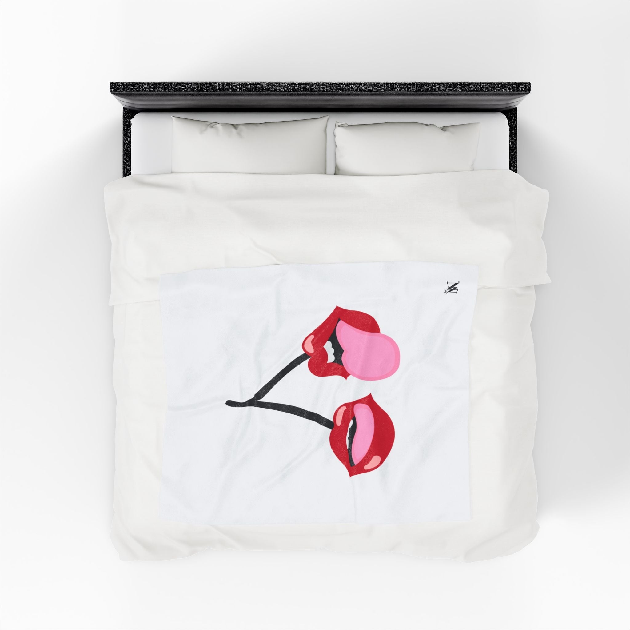 Lick My Cherries | Mix & Match Velveteen Fun-Flirty Lovers’ Blankets