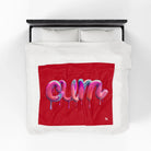 Dripping Cum Red | Mix & Match Velveteen Fun-Flirty Lovers’ Blankets