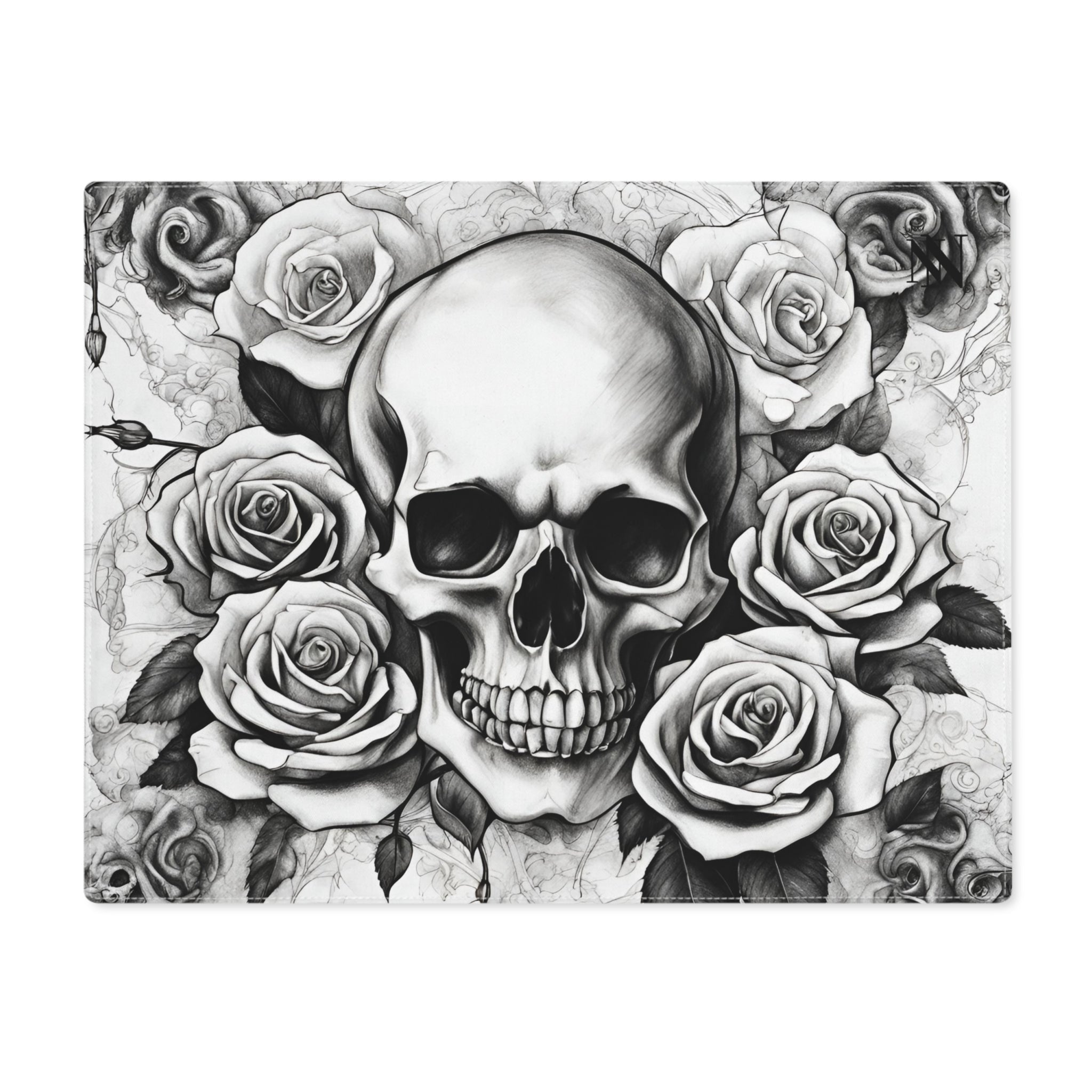 Grey Washed Skull & Roses | Mix & Match Playful Fun-Flirty Lovers’ Toy Mats