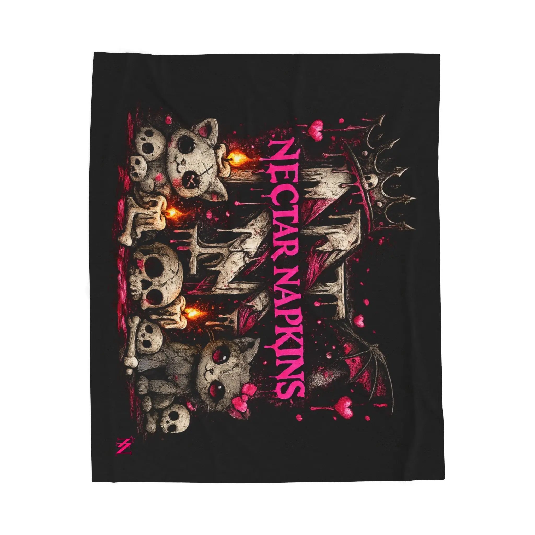 Nectar Napkins Gothic Kitty Romantic Gifts for Lovers Blanket
