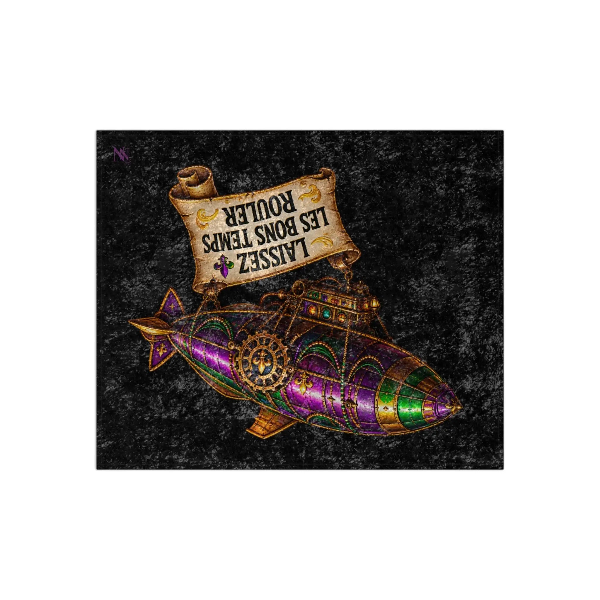 Laissez Les Bons Temps Rouler Blimp Crushed Velvet Blanket