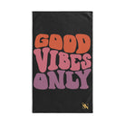 Good Vibes Retro Letters Dark Grey Cum Towel
