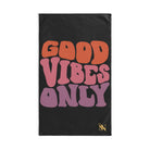 Good Vibes Retro Letters Dark Grey | Mix & Match Classic Fun-Flirty Lovers’ Towels