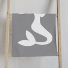 Mermaid Holding Heart Grey Cum Towel