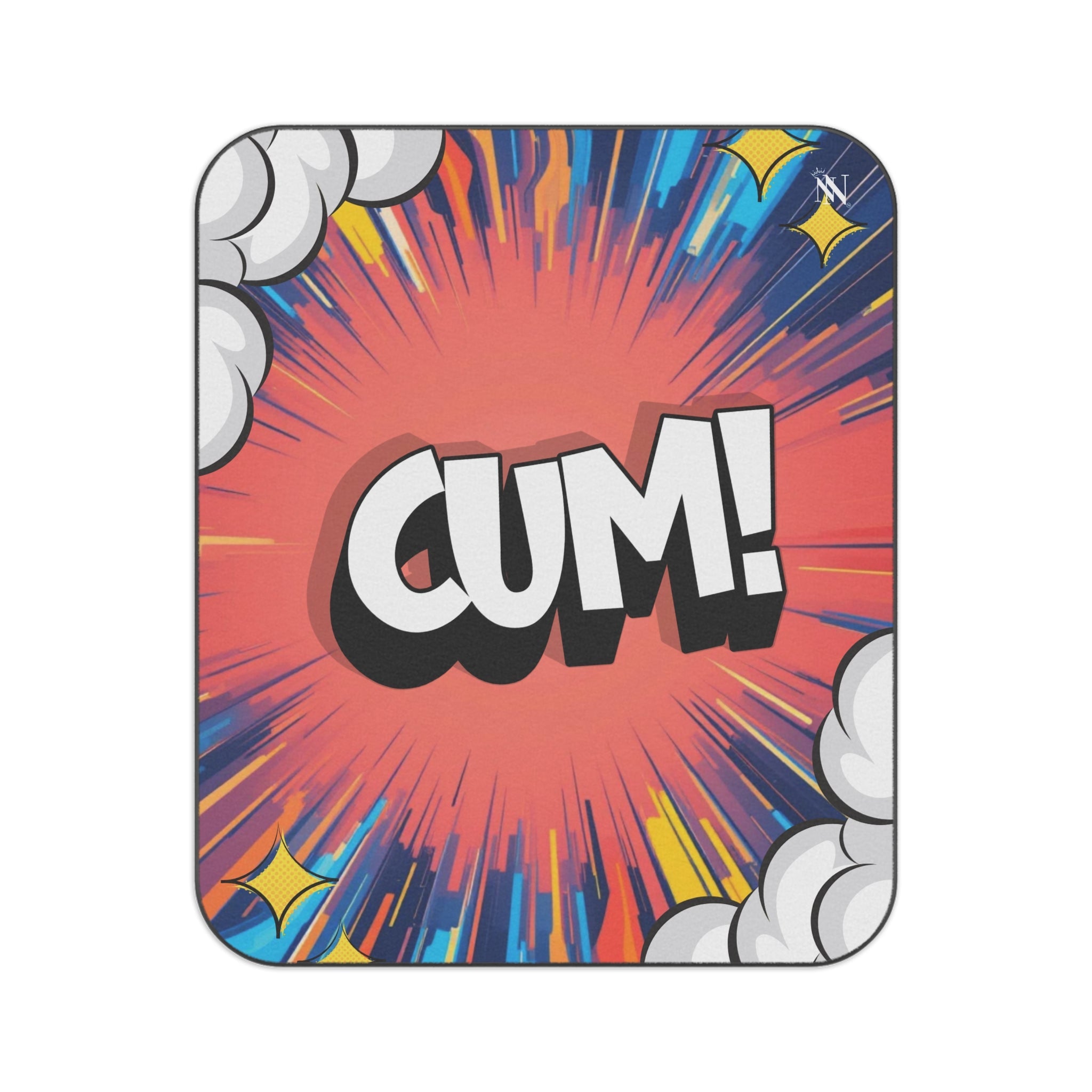 Cum! Pow | Mix Match Fun-Flirty Lovers’ Water-Resistant Blankets