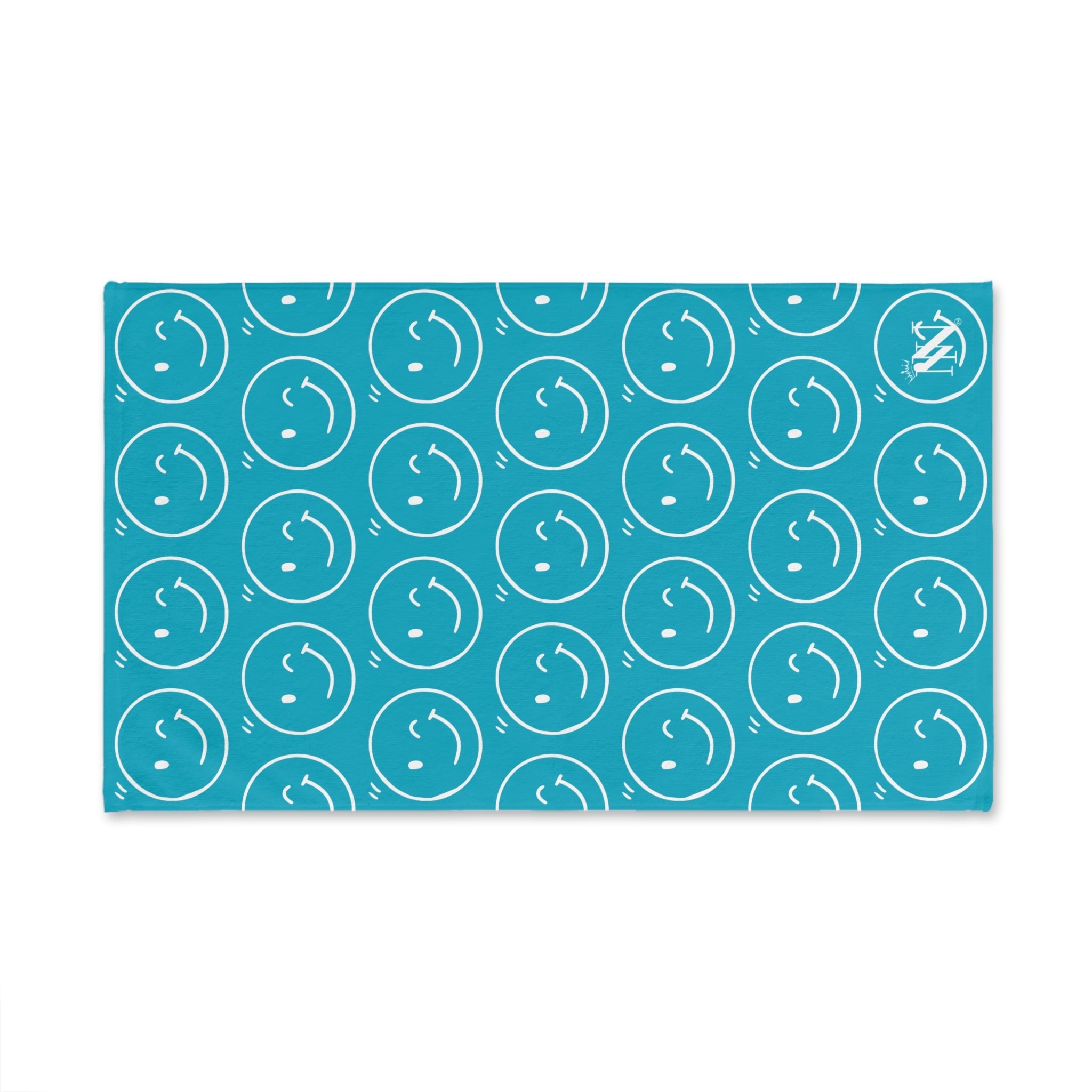 Wink Emoji Pattern Teal | Mix & Match Classic Fun-Flirty Lovers’ Towels