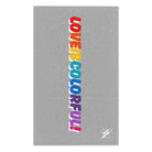 Love is Colorful! Light Grey | Mix & Match Soft Fun-Flirty Lovers’ Towels