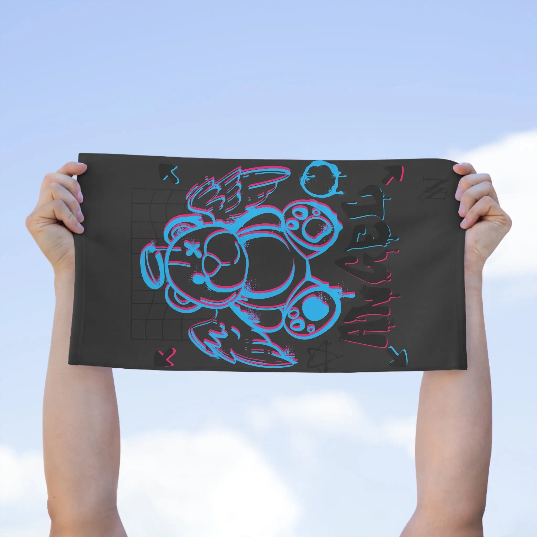 Broken Bear Angel Dark Grey | Mix & Match Soft Fun-Flirty Lovers’ Towels