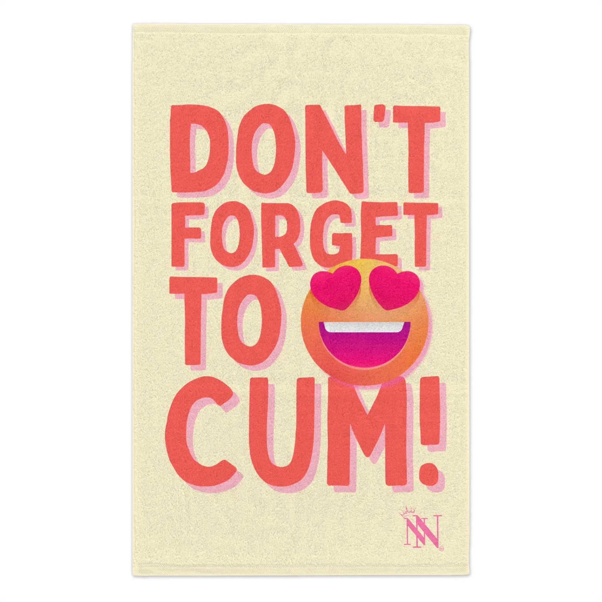Don’t Forget to Cum! Heart Eyes Emoji Sex Towel