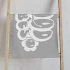 Smiley Happy Face Good Vibes Light Grey | Mix & Match Classic Fun-Flirty Lovers’ Towels