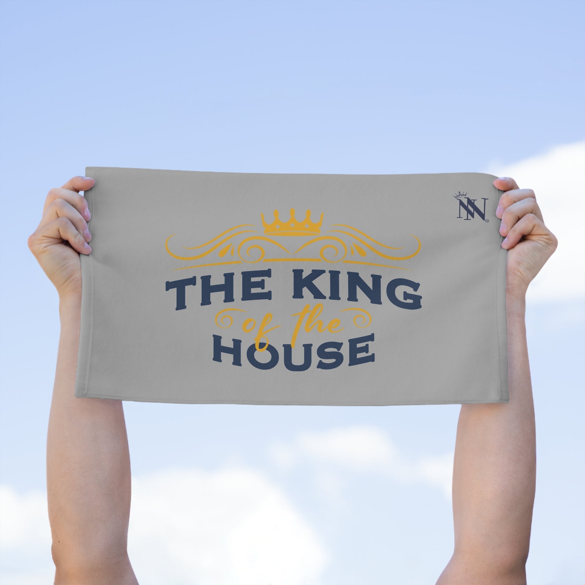 The King of the House Light Grey | Mix & Match Soft Fun-Flirty Lovers’ Towels