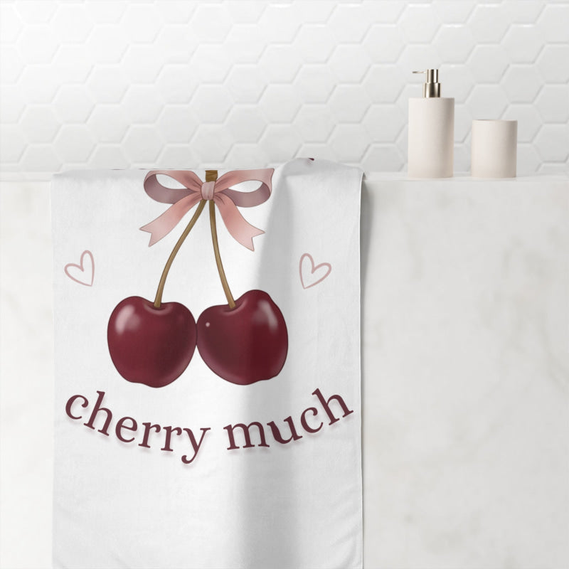 I Love You Cherry Much | Mix & Match XL Fun-Flirty Lovers’ Towels