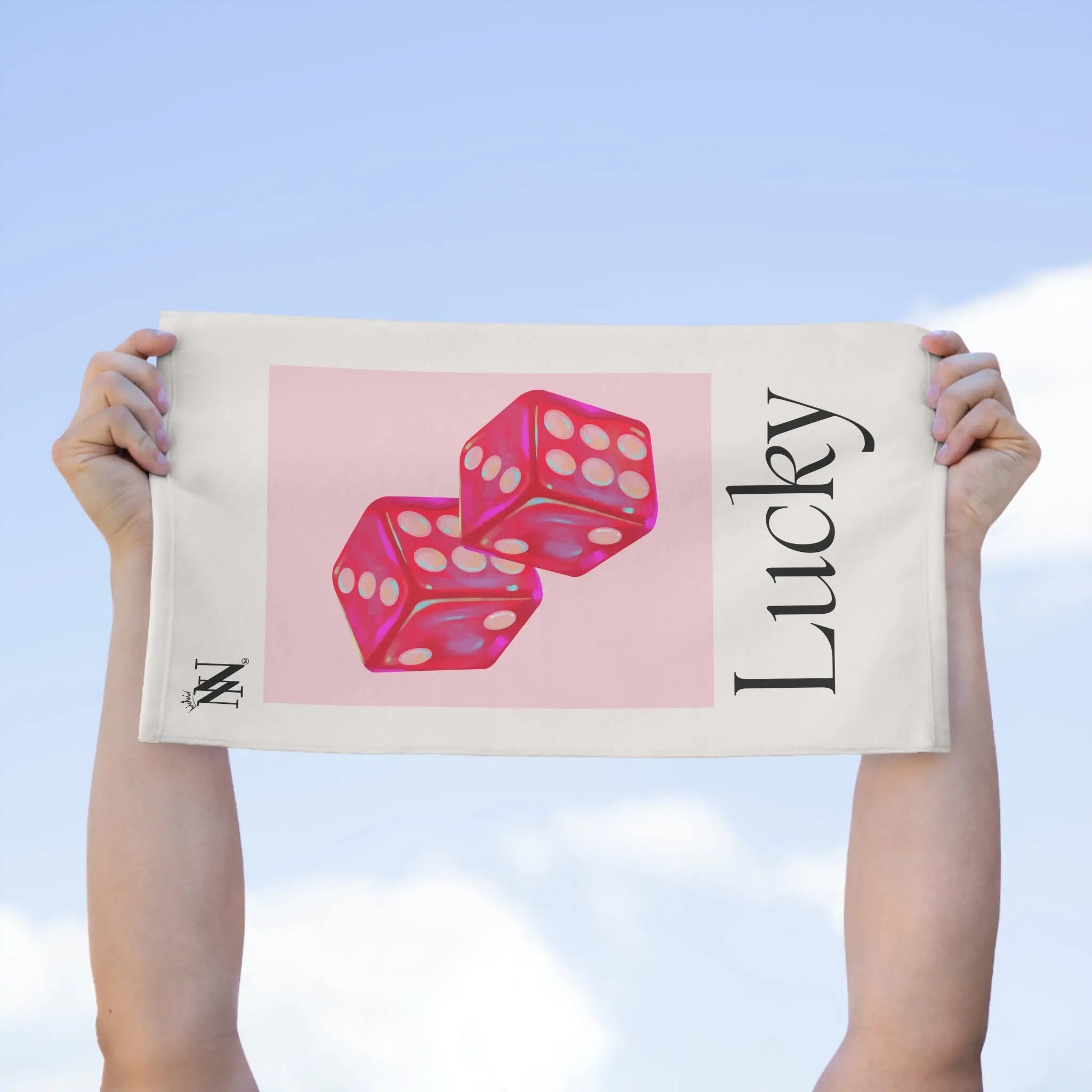 Lucky Pink Dice | Mix & Match Soft Fun-Flirty Lovers’ Towels
