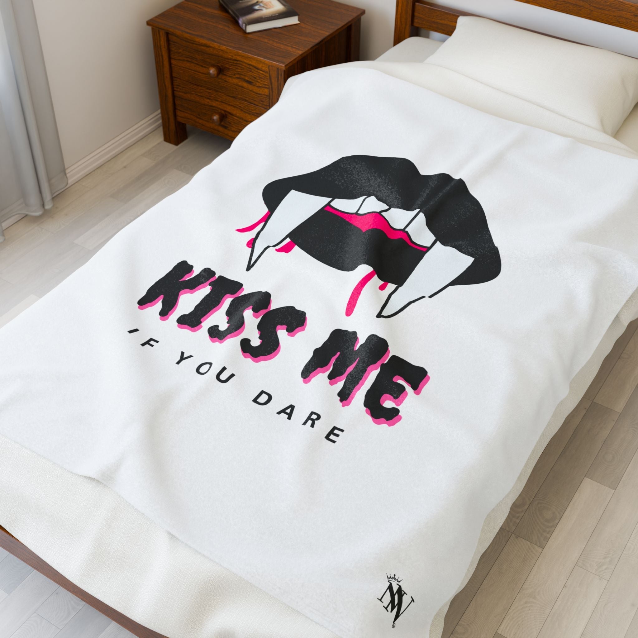 Kiss Me if You Dare | Mix & Match Velveteen Fun-Flirty Lovers’ Blankets
