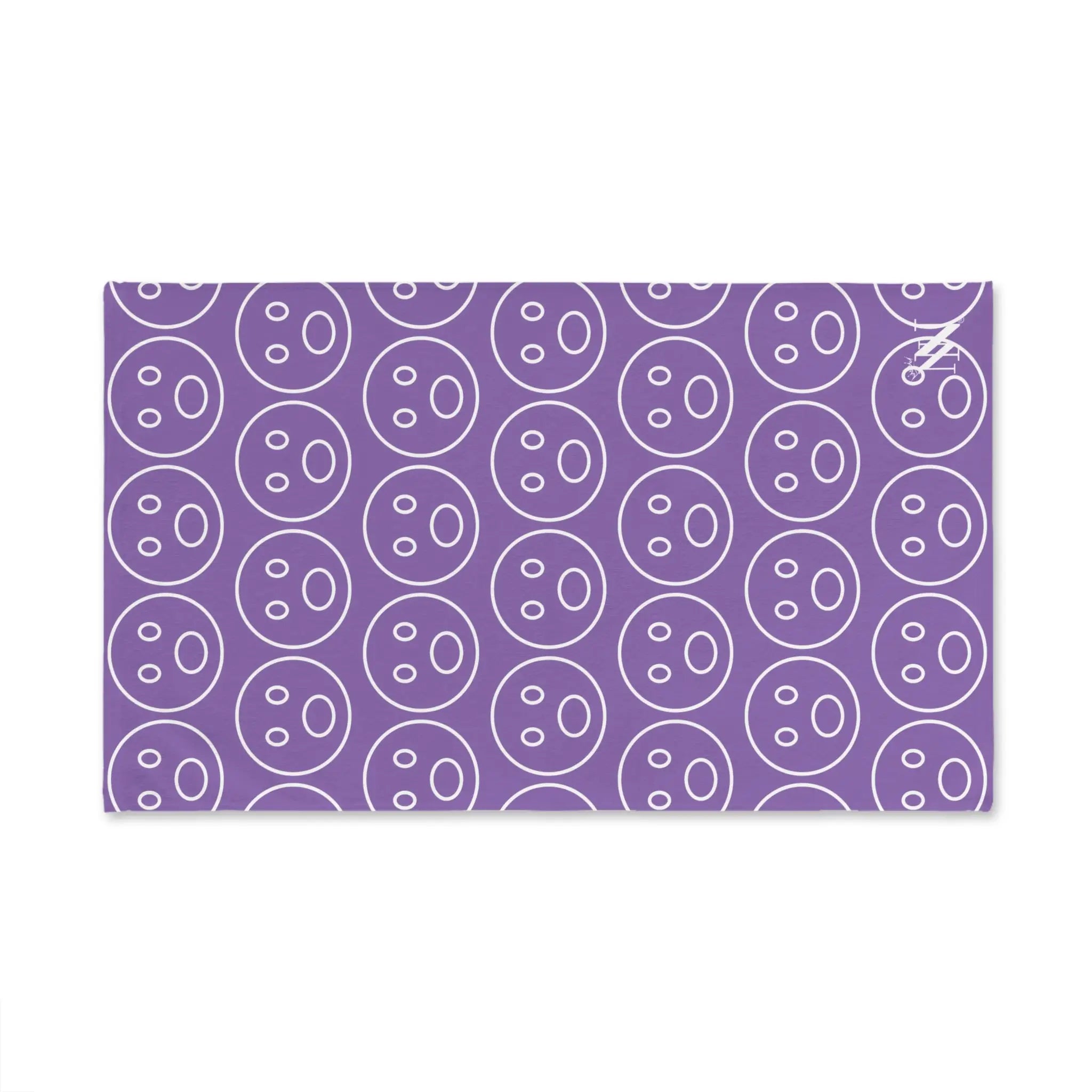 Surprised Emoji Pattern Light Purple Cum Towel