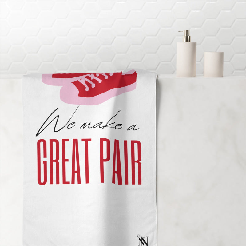 We Make a Great Pair Shoes | Mix & Match XL Fun-Flirty Lovers’ Towels