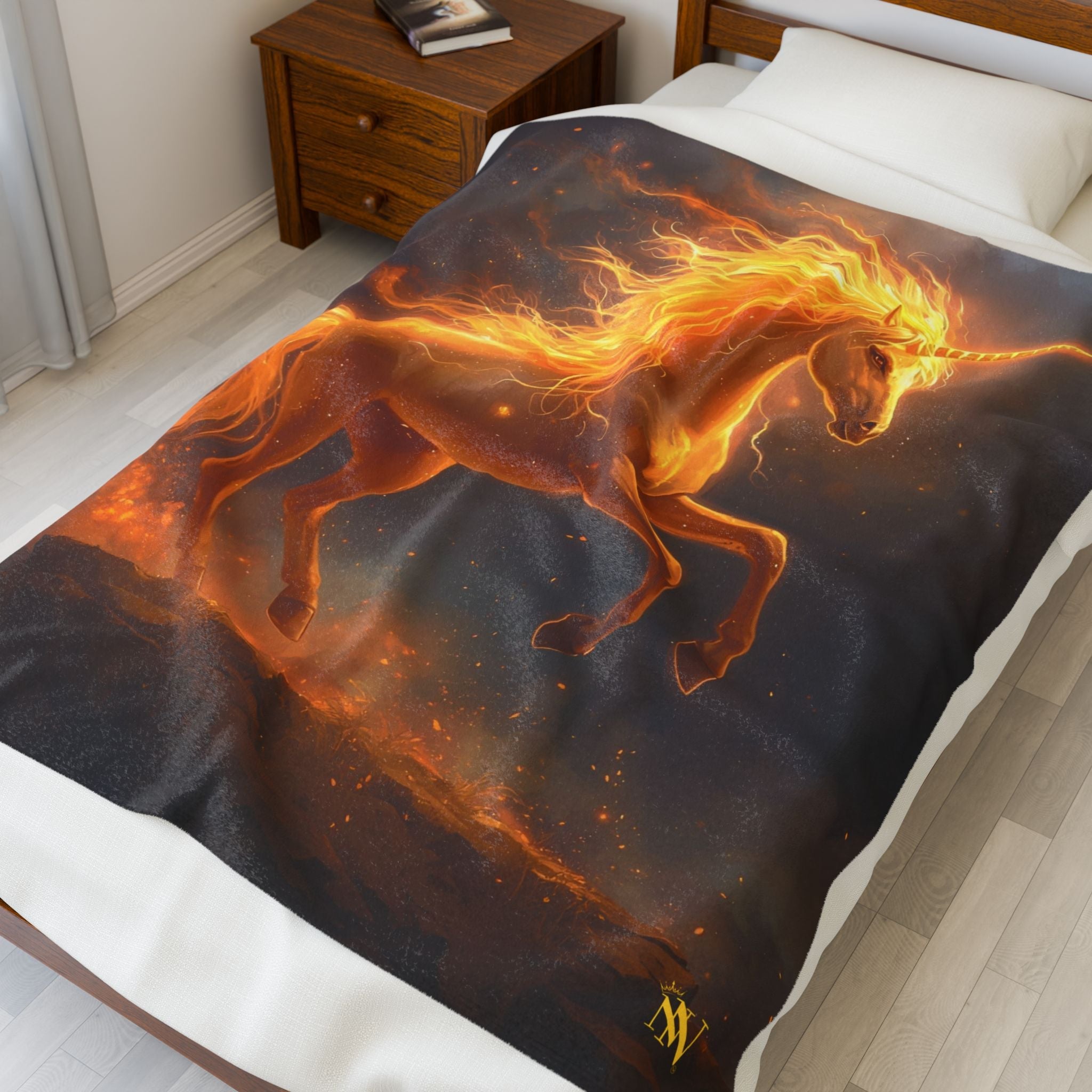 Fire Storm Unicorn | Mix & Match Velveteen Fun-Flirty Lovers’ Blankets