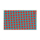 Red Flaming Heart Teal Print Cum Towel