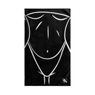 Sexy Female Outline Black Cum Towel