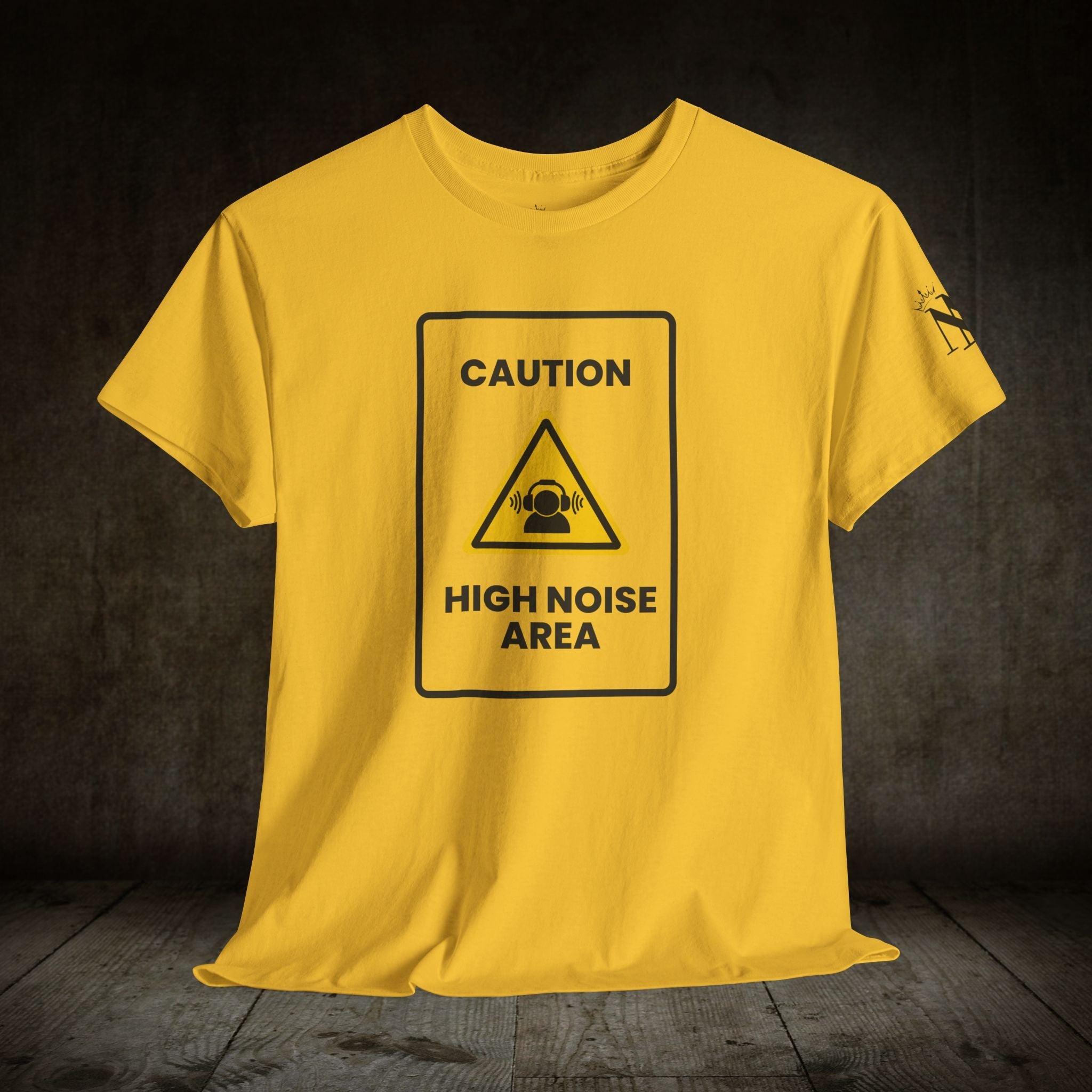 Caution High Noise Area | Mix & Match Cotton Unisex Fun-Flirty Lovers’ T-Shirts