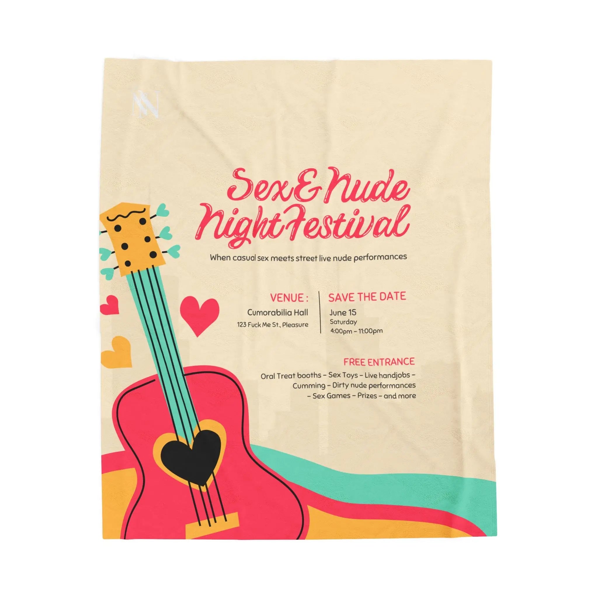 Nude Festival | Mix & Match Velveteen Fun-Flirty Lovers’ Blankets