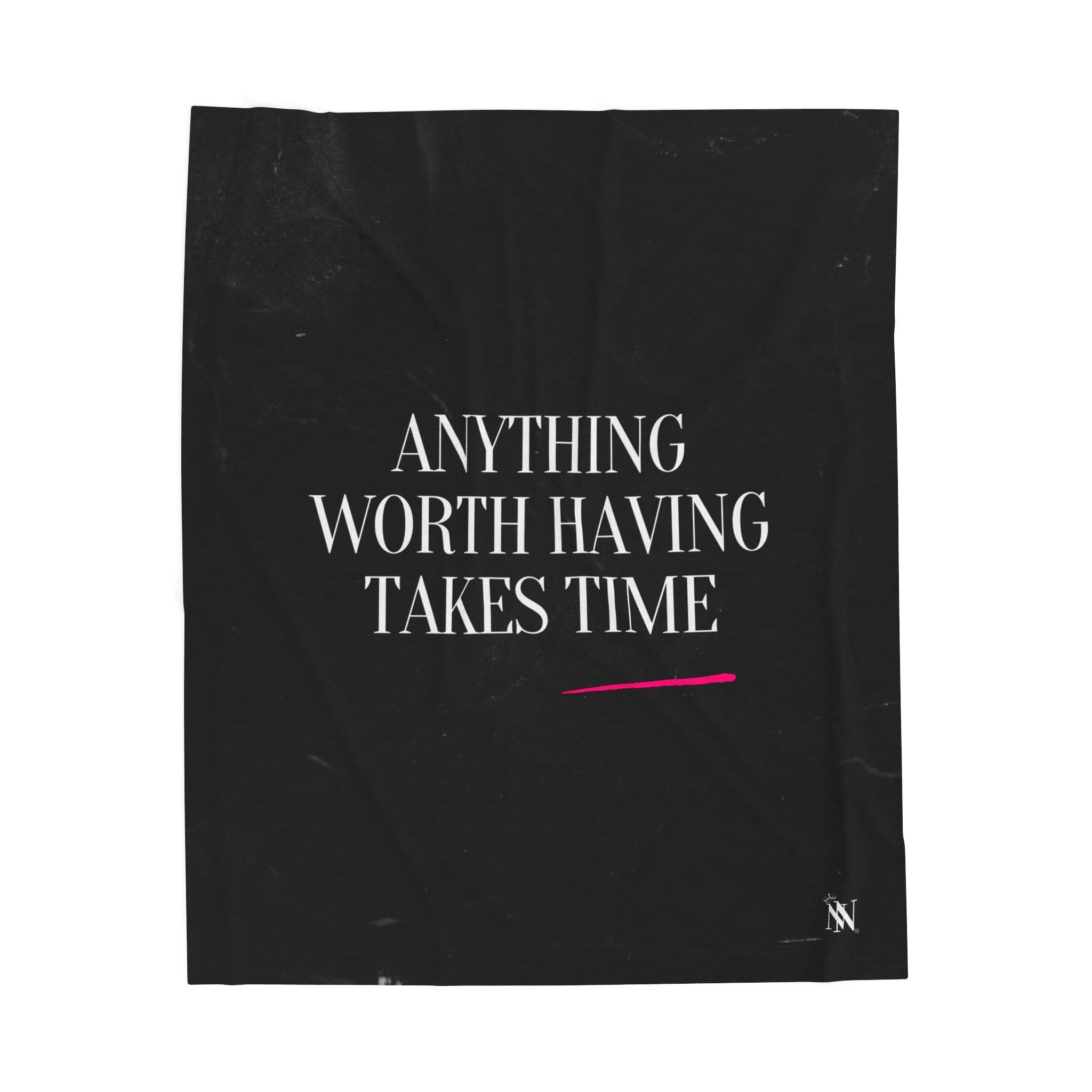 Anything Worth Having Takes Time | Mix & Match Velveteen Fun-Flirty Lovers’ Blankets