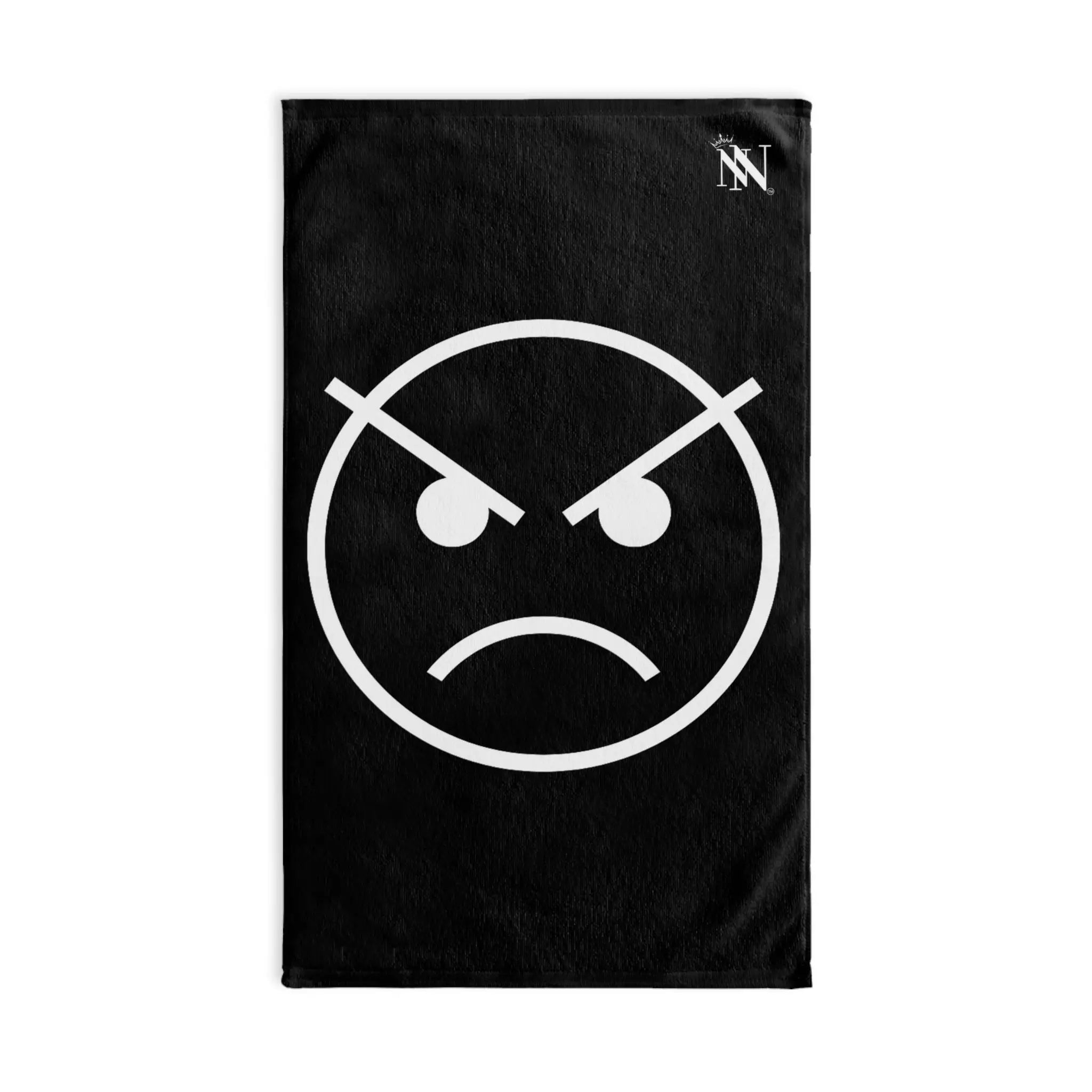 Angry Emoji Black | Mix & Match Classic Fun-Flirty Lovers’ Towels