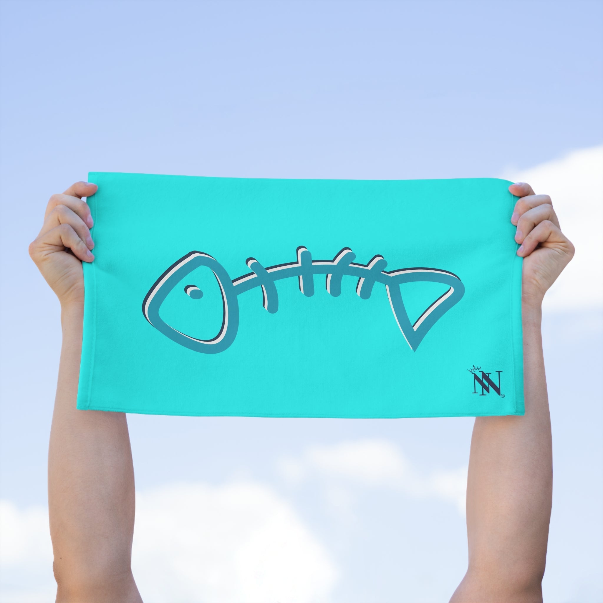 Blue Fish Bone | Mix & Match Soft Fun-Flirty Lovers’ Towels