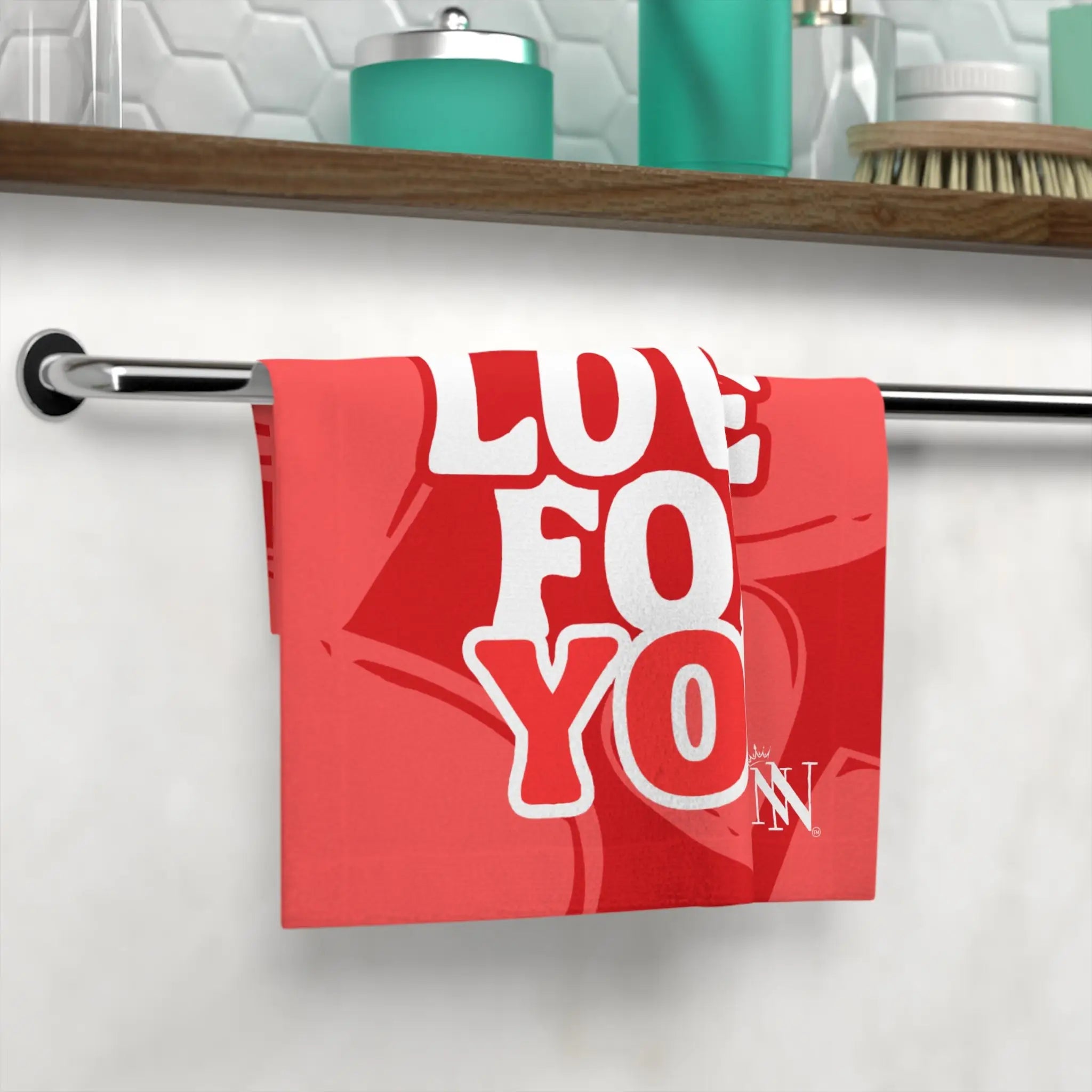 My Love for You Heart Pattern Cum Rag