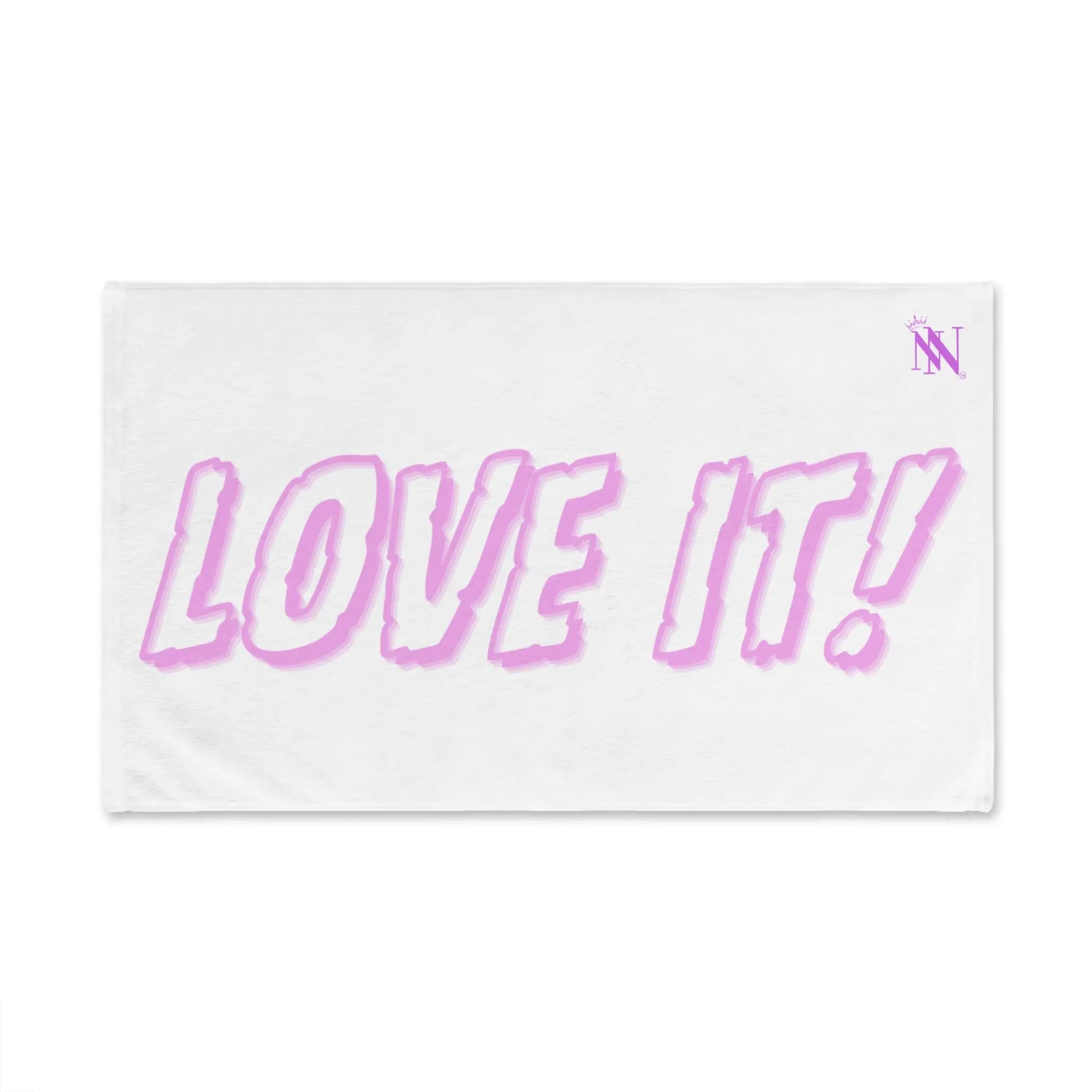 Love It | White Hand Towel Sexy Wedding Gifts Party Bridal Cotton Couples Rag 2nd Anniversary Hers Him His Wife