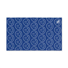 Happy Smiling Emoji Pattern Blue Cum Towel