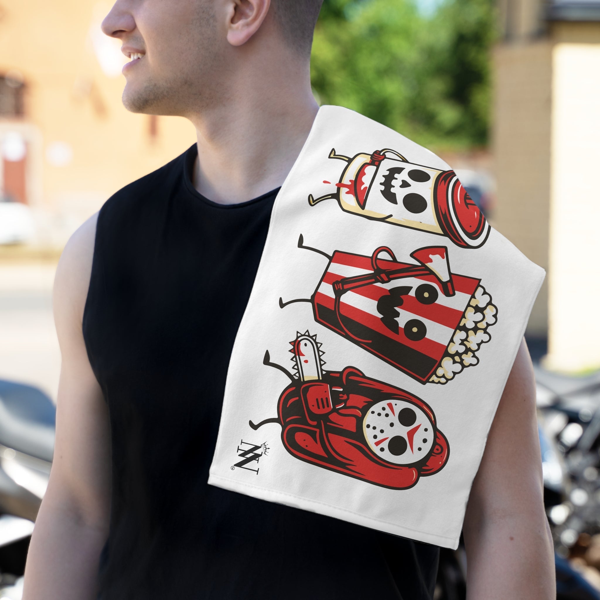 Scary Movie Night Junk Food | Mix & Match Soft Fun-Flirty Lovers’ Towels