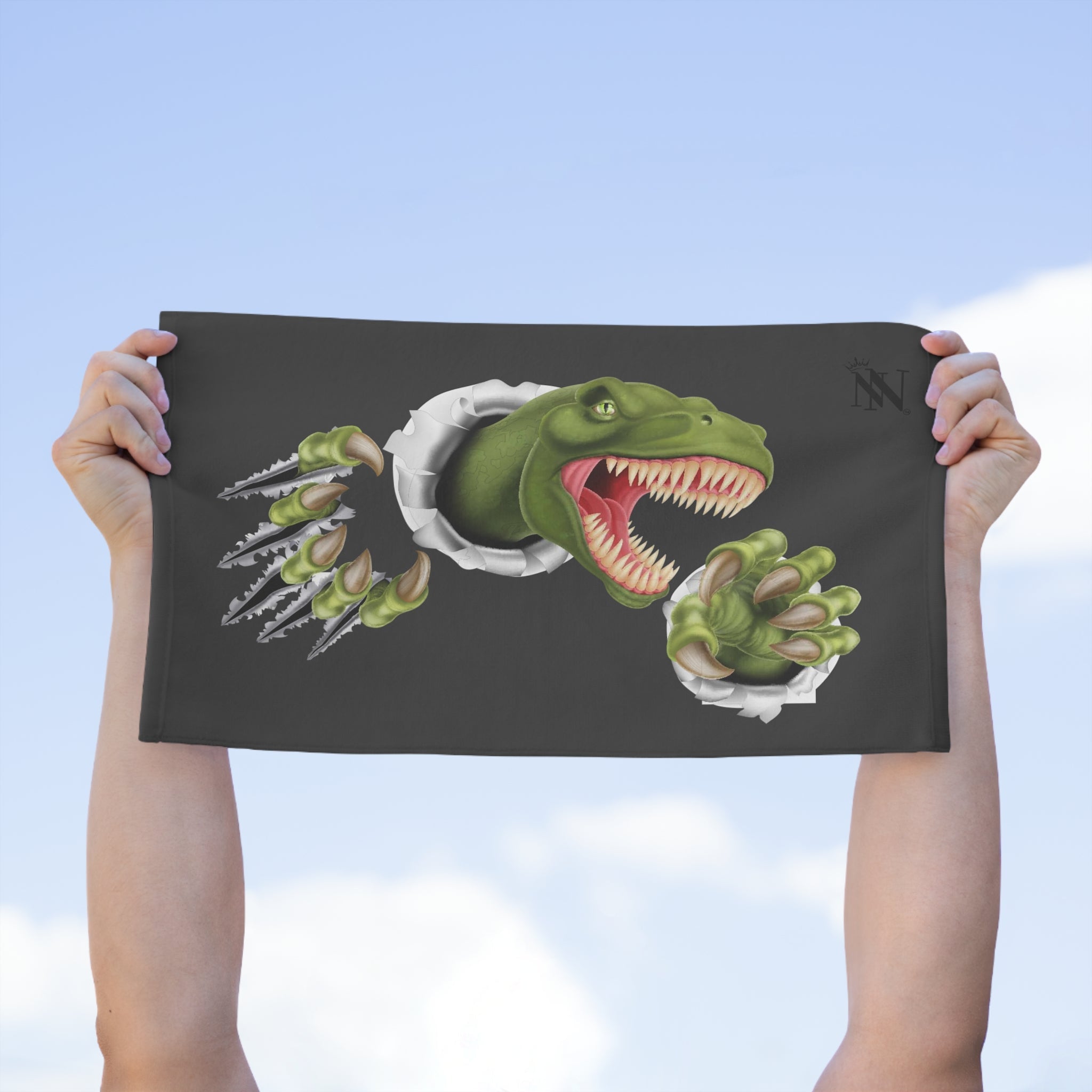 Like a Dinosaur Dark Grey | Mix & Match Soft Fun-Flirty Lovers’ Towels