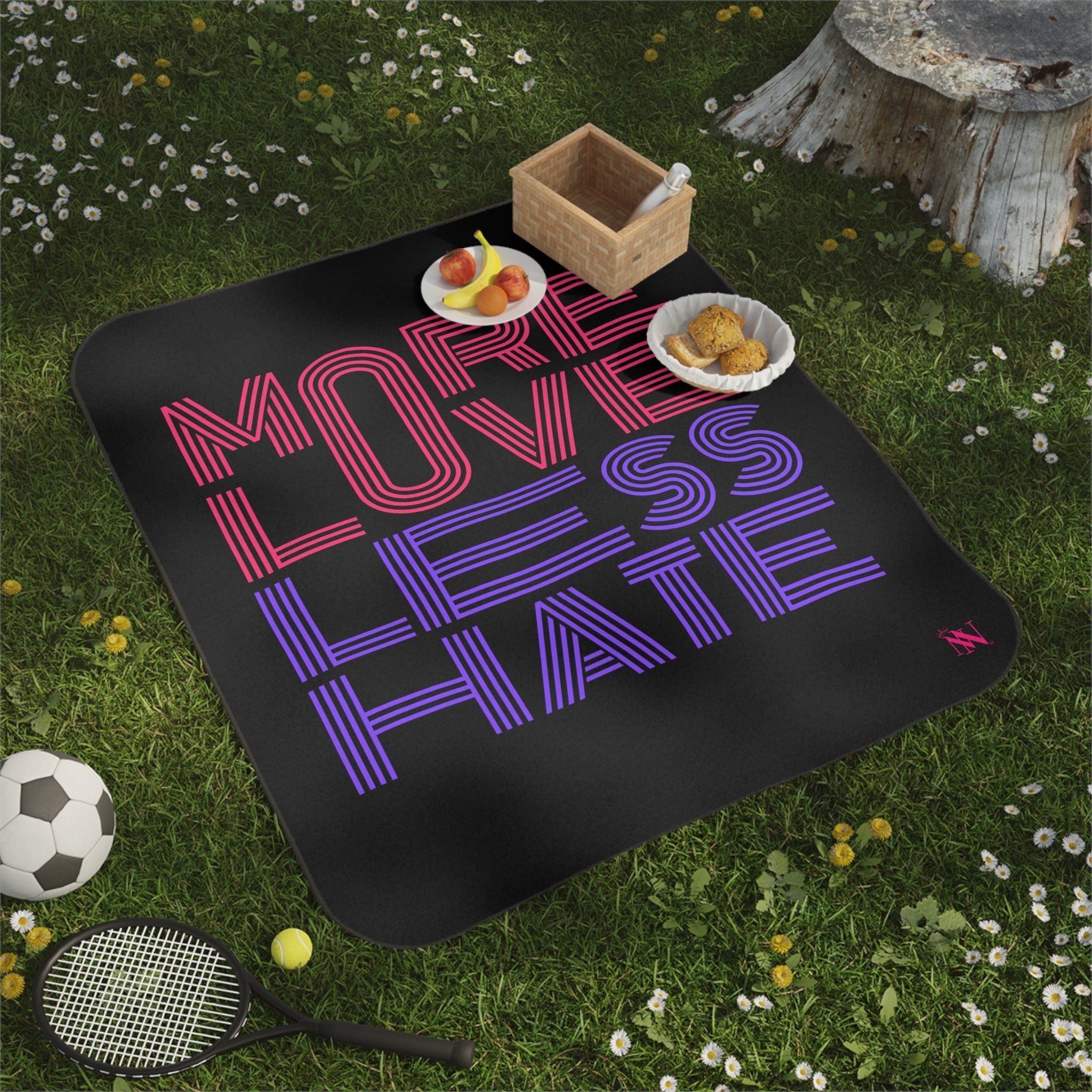 More Love Less Hate Water Resistant Blanket for Sex