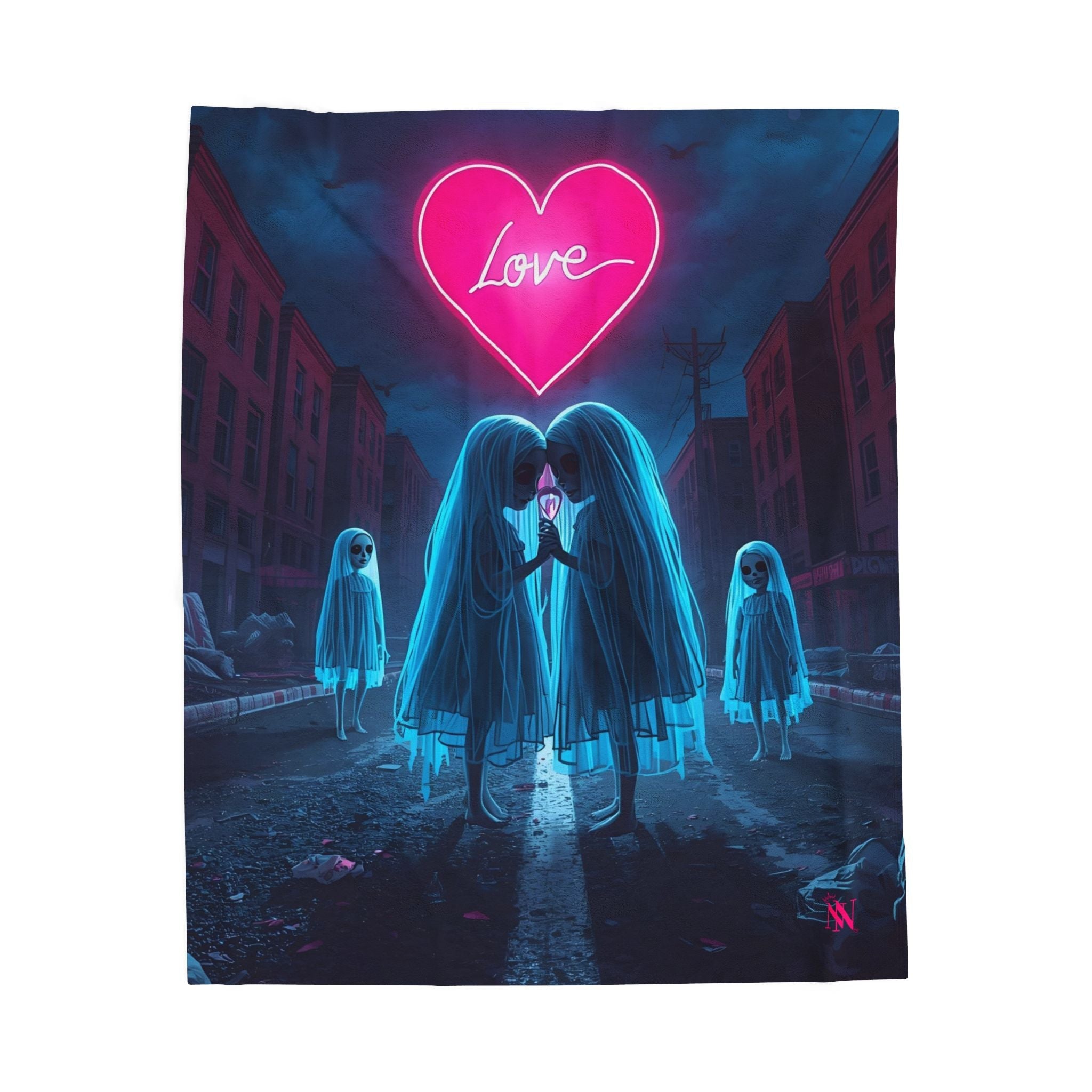 Dark Love Graphic | Mix & Match Velveteen Fun-Flirty Lovers’ Blankets