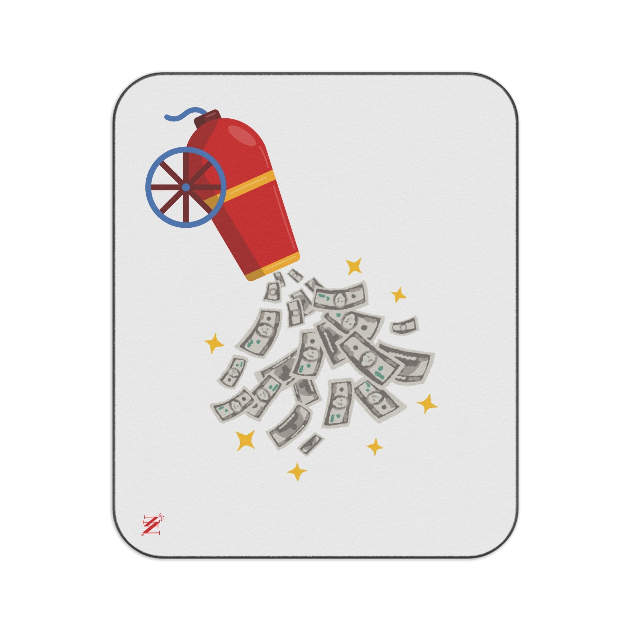 Money Shot Cannon Emoji | Mix Match Fun-Flirty Lovers’ Water-Resistant Blankets