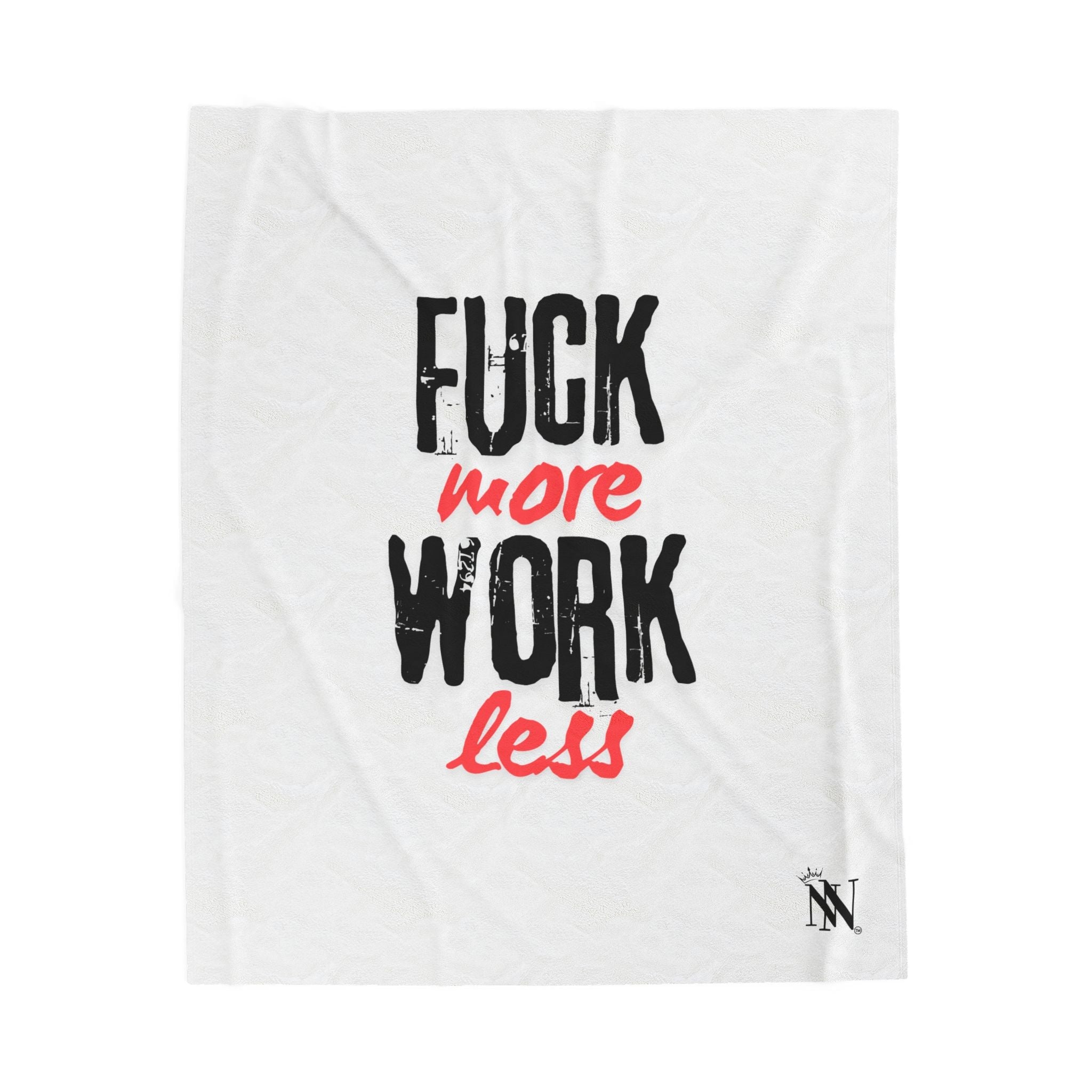 Fuck More Work Less | Mix & Match Velveteen Fun-Flirty Lovers’ Blankets