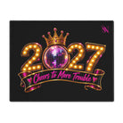 Cheers to More Trouble New Years Sex Toy Mat
