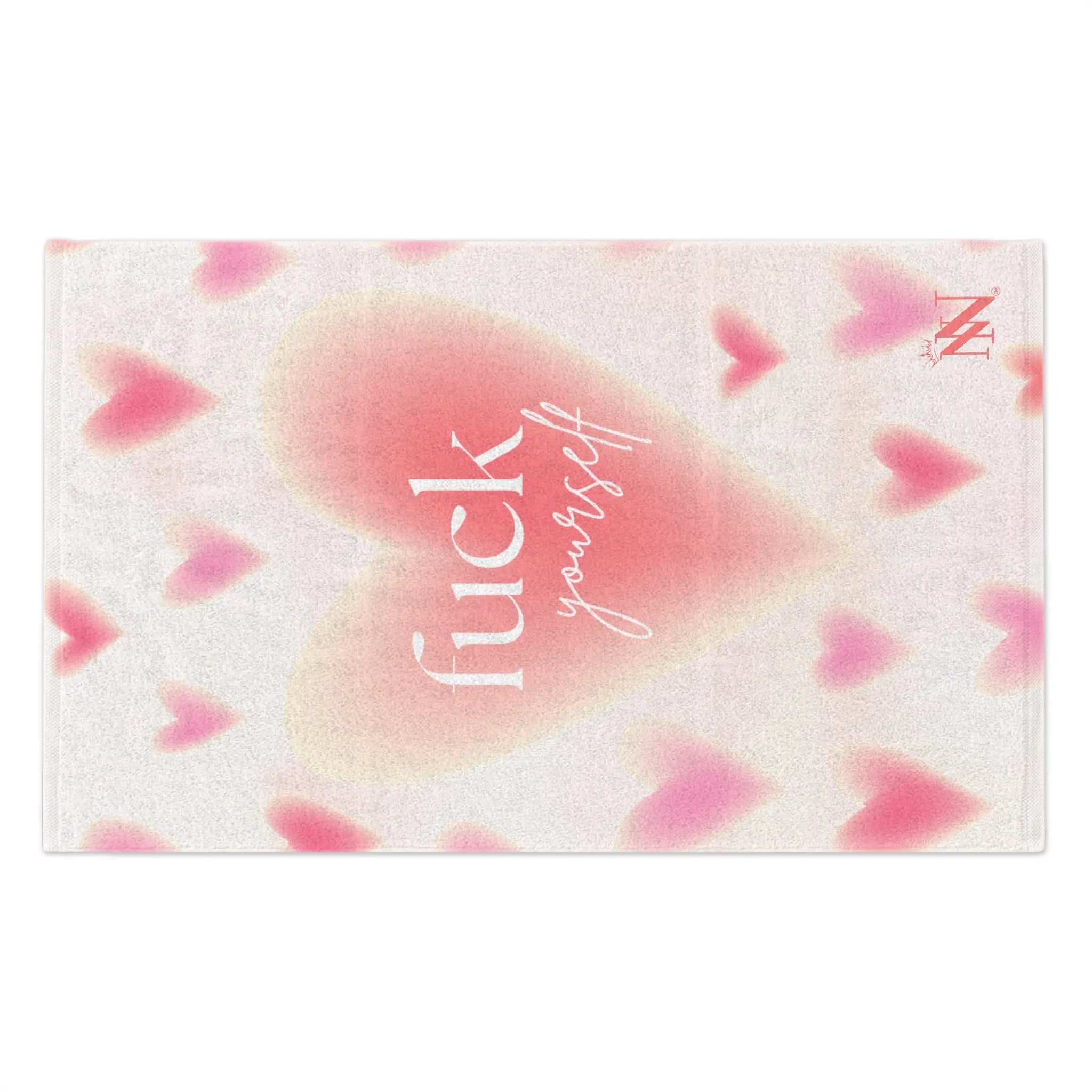 Fuck Yourself Heart Pattern Fun Sex Towel