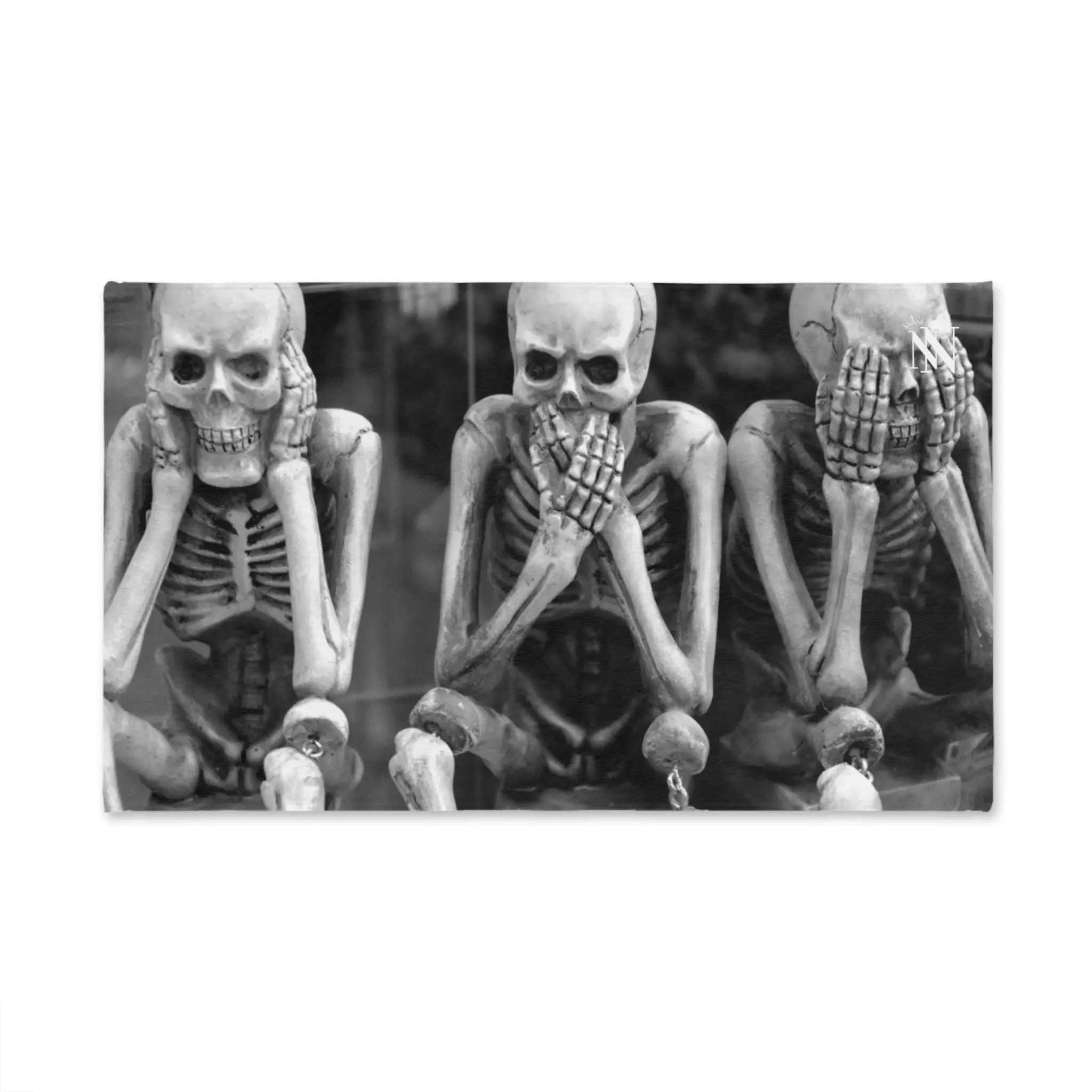 No Speak See Hear Skull | Mix & Match Original Fun-Flirty Lovers’ Towels