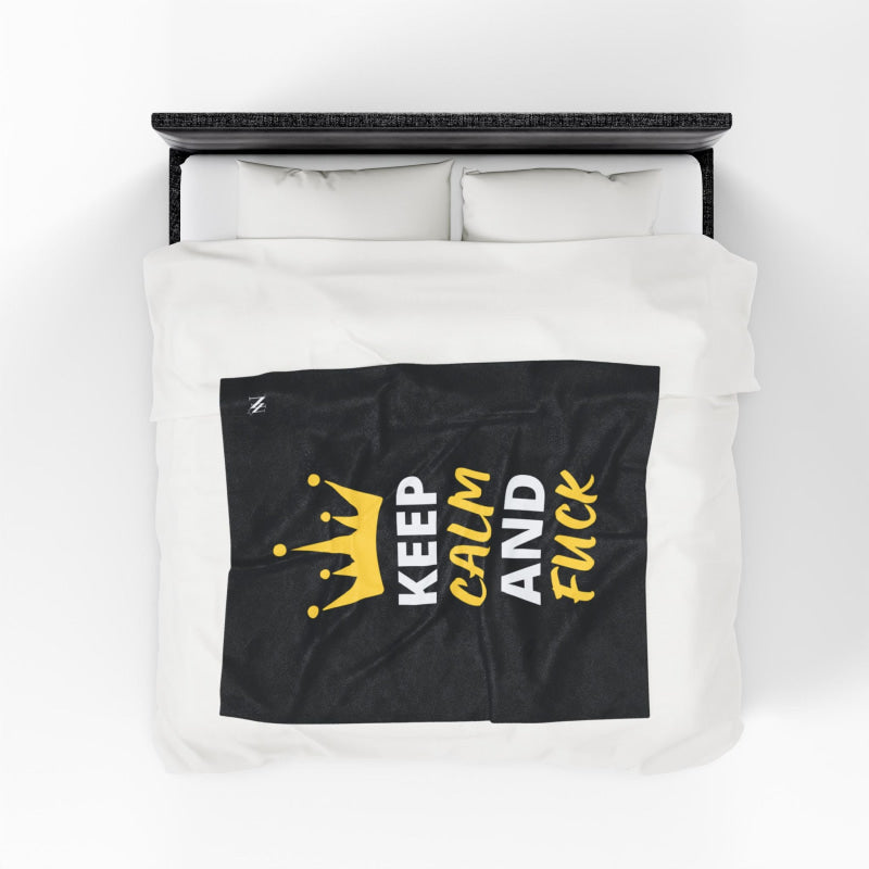 Keep Calm & Fuck Queen King | Mix & Match Soft Fun-Flirty Lovers’ Blankets