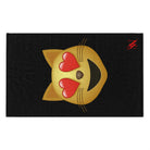 Kitty Love Emoji Black | Mix & Match Soft Fun-Flirty Lovers’ Towels