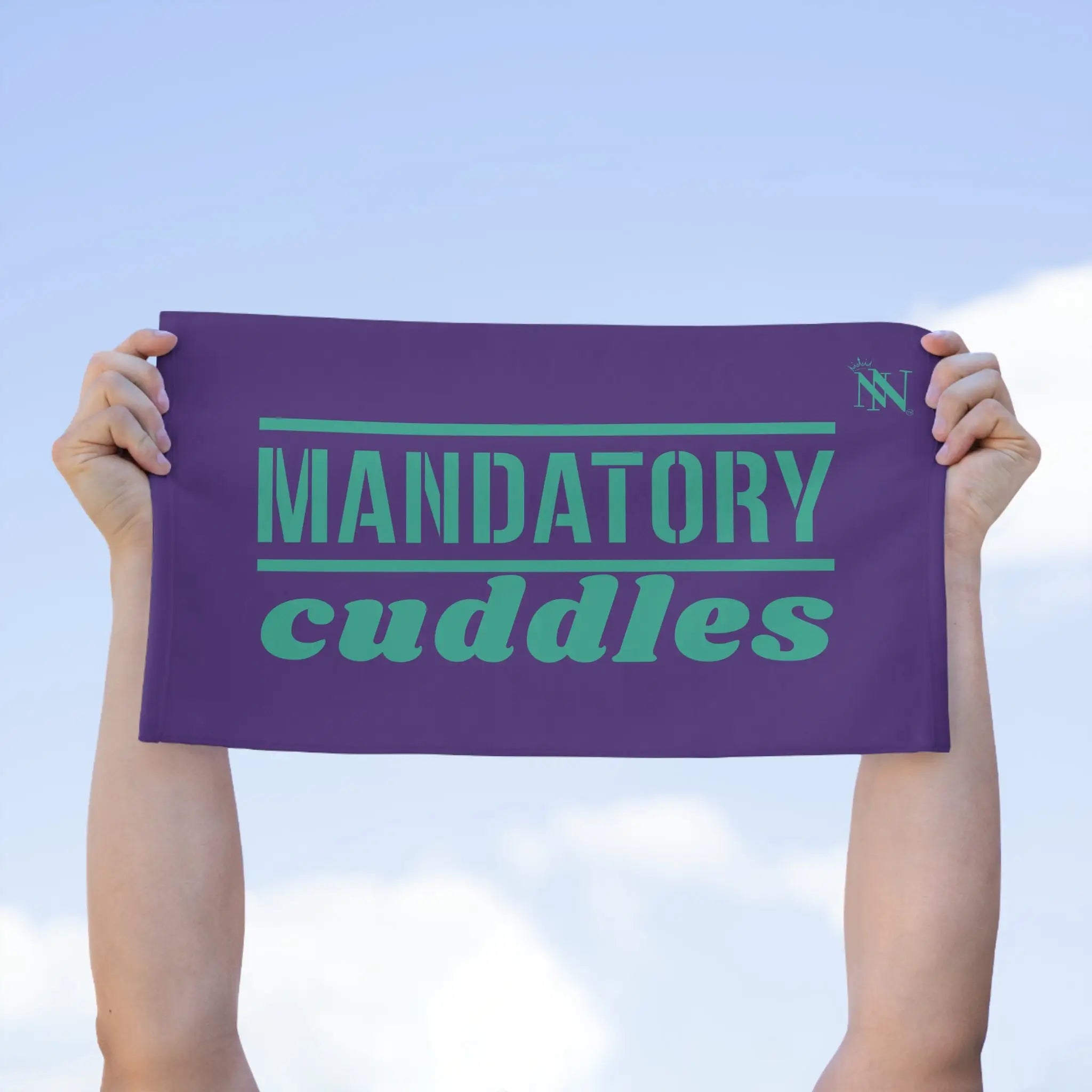 Mandatory Cuddles Purple | Mix & Match Soft Fun-Flirty Lovers’ Towels