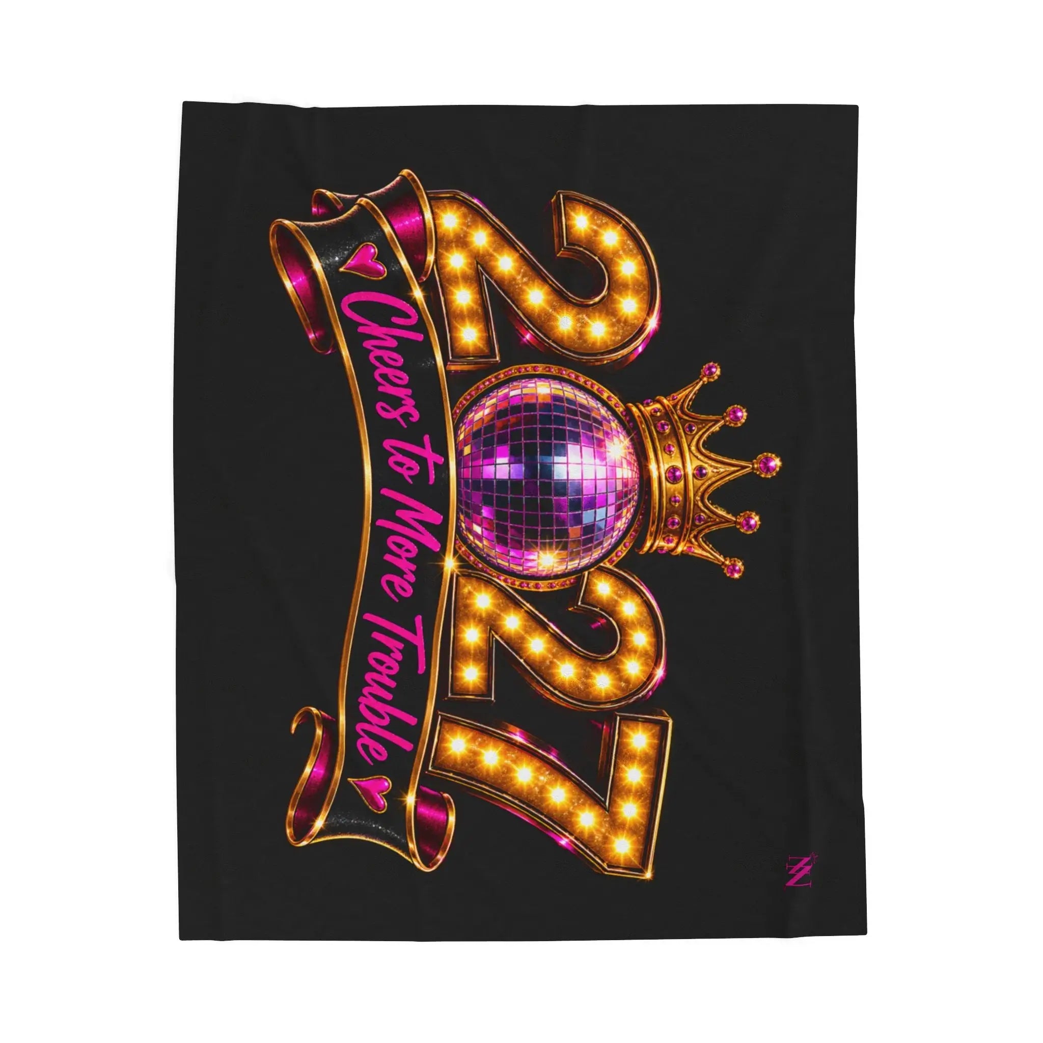 Cheers to More Trouble New Years Lovers’ Blanket