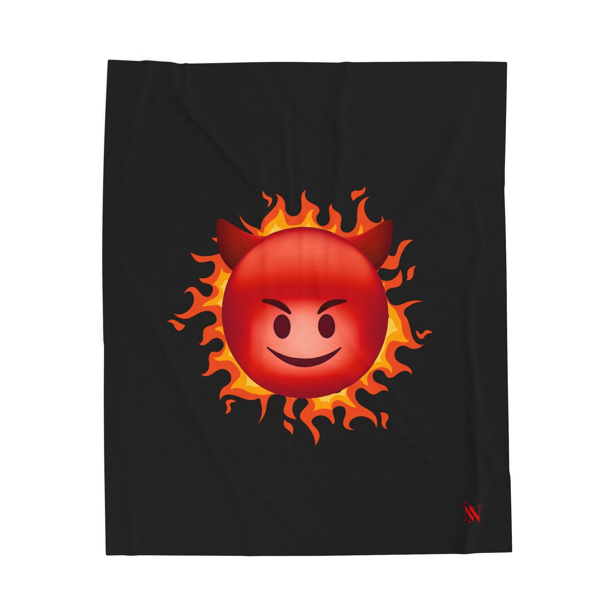 Red Hot Naughty Devil Emoji | Mix & Match Soft Fun-Flirty Lovers’ Blankets