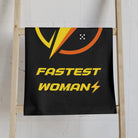Fastest Woman Lightning Bolt Cum Towel