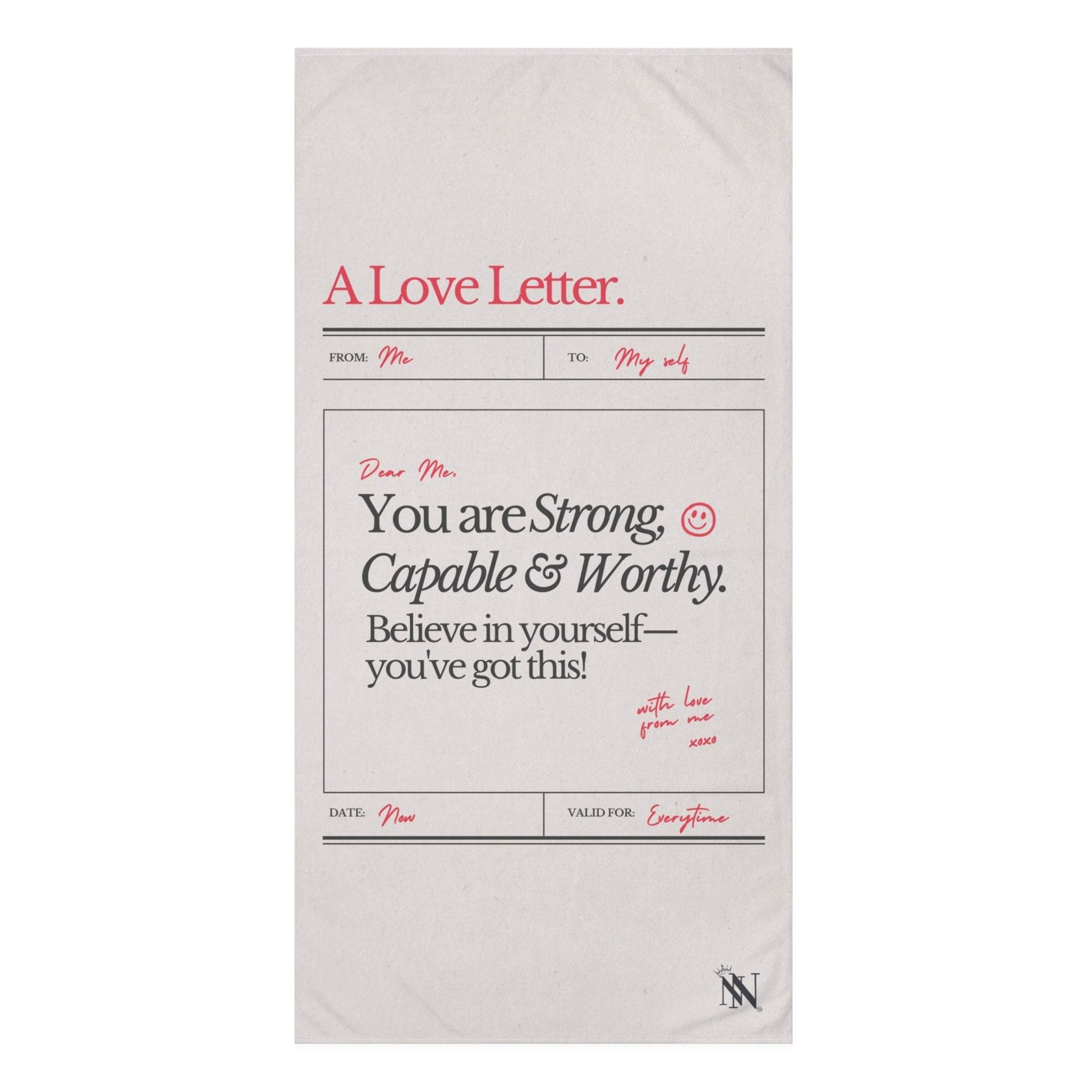 A Love Letter to Myself | Mix & Match XL Fun-Flirty Lovers’ Towels