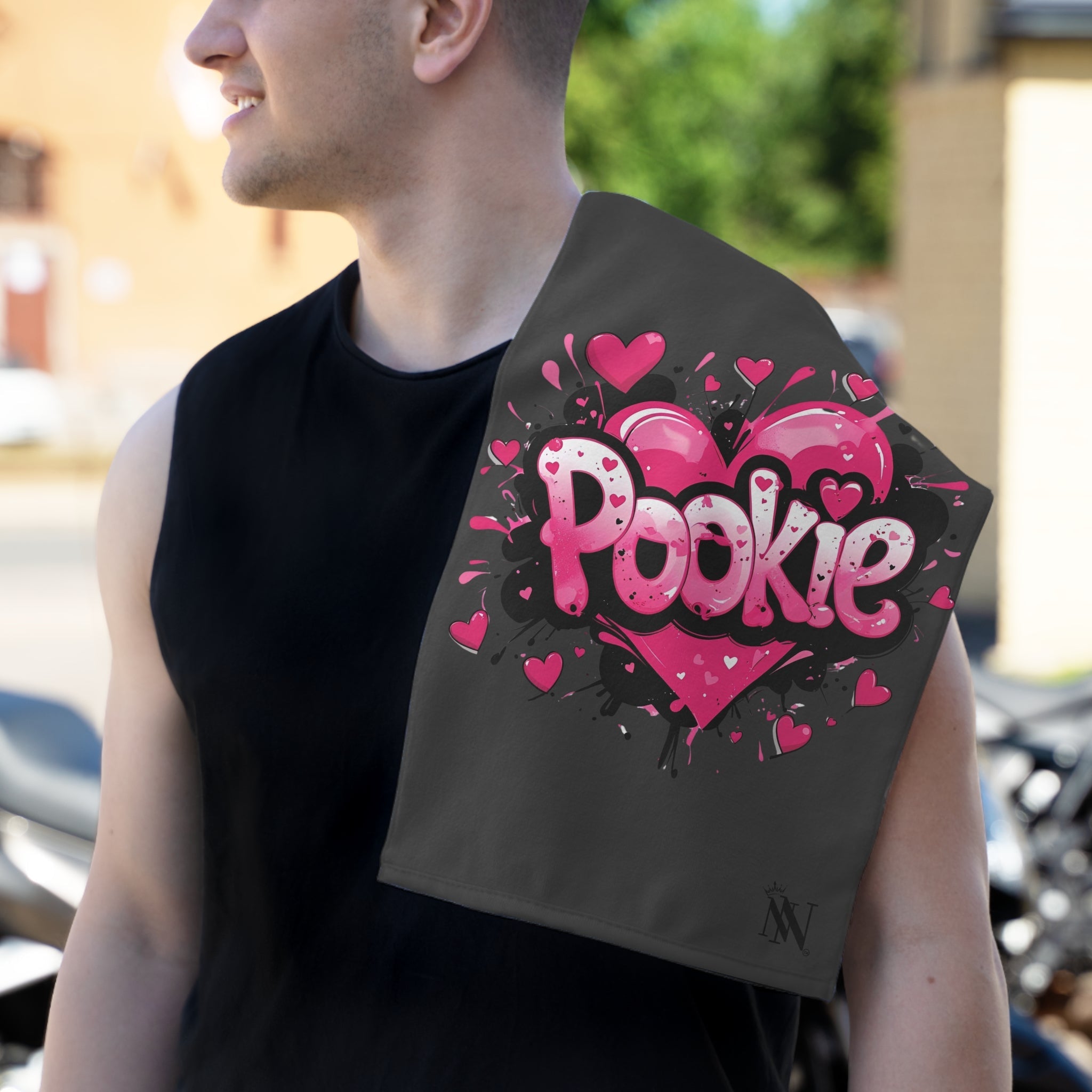 Pookie Dark Grey | Mix & Match Soft Fun-Flirty Lovers’ Towels